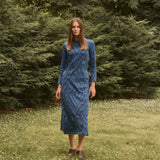 VESTIDO CHEVRON TINTA