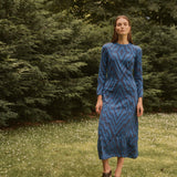 VESTIDO CHEVRON TINTA