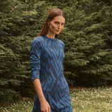 VESTIDO CHEVRON TINTA