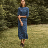 VESTIDO CHEVRON TINTA