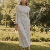 VESTIDO JACQUARD ECRU