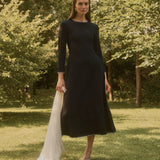 VESTIDO JACQUARD NEGRO
