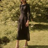 VESTIDO JACQUARD NEGRO