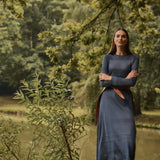 VESTIDO RAYAS PLOMO