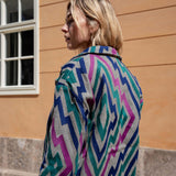 ABRIGO CHEVRON GRIS