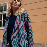 ABRIGO CHEVRON GRIS