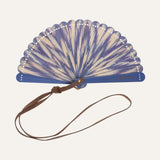 ABANICO IKAT AZUL