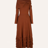 VESTIDO FLECOS CALABAZA