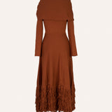 VESTIDO FLECOS CALABAZA