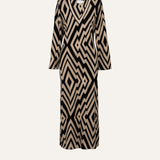 VESTIDO CHEVRON V-NECK BLACK