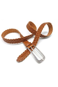 Braided Elastic Leather Belt