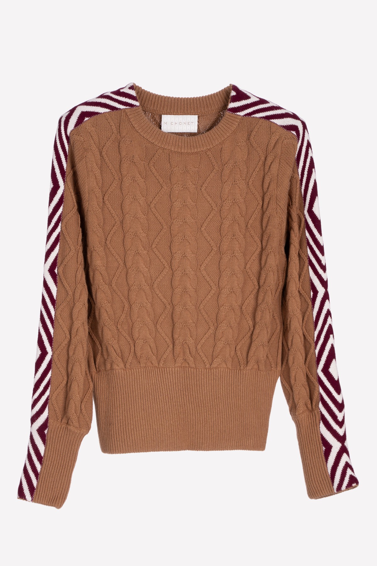 CABLE EIGHTS SWEATER CAMEL