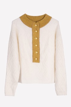 White and gold outlet jumper