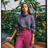 JERSEY CHEVRON ROSA-VERDE