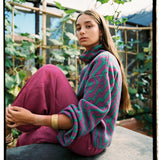 JERSEY CHEVRON ROSA-VERDE