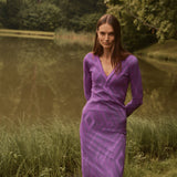 VESTIDO CHEVRON UVA