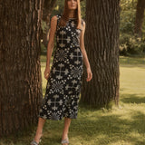 BLACK PALMS DRESS