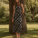 BLACK PALMS DRESS