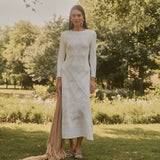 VESTIDO JACQUARD ECRU