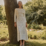 VESTIDO JACQUARD ECRU