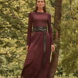 VESTIDO RAYAS CIRUELA