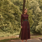 VESTIDO RAYAS CIRUELA