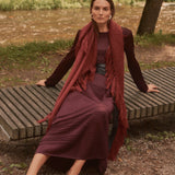 VESTIDO RAYAS CIRUELA