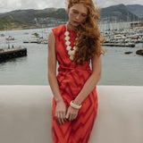 VESTIDO CHEVRON FUEGO