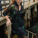 TROPICAL CHIFFON DRESS