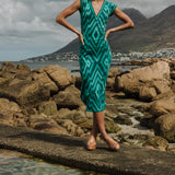 VESTIDO CHEVRON MENTA