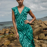 VESTIDO CHEVRON MENTA