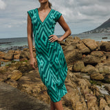 VESTIDO CHEVRON MENTA