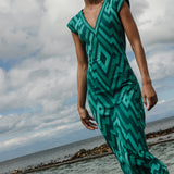 VESTIDO CHEVRON MENTA