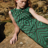 VESTIDO CHEVRON BOSQUE