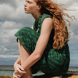 VESTIDO CHEVRON BOSQUE