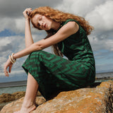 VESTIDO CHEVRON BOSQUE