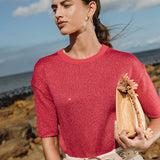 TOP MINI SEQUIN FUCSIA