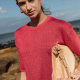 TOP MINI SEQUIN FUCSIA
