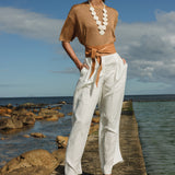 TOP MINI SEQUIN CARAMELO