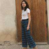 PANTALÓN DENIM ZIG ZAG VERDE