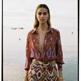 BLUSA SEDA IKAT ROSE