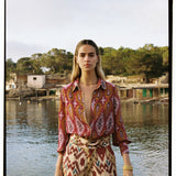 BLUSA SEDA IKAT ROSE