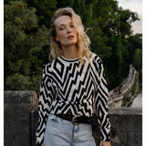 BLACK CHEVRON SWEATSHIRT