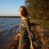 VESTIDO ETHNIC VOLANTE