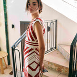 VESTIDO ESTRELLAS ROJO