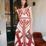 VESTIDO ESTRELLAS ROJO