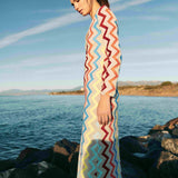 ZIG ZAG V-NECK MULTI