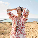 VESTIDO LINO CORAL