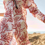 VESTIDO LINO CORAL