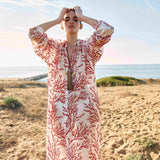 VESTIDO LINO CORAL